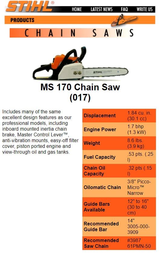 Stihl 017 price discount